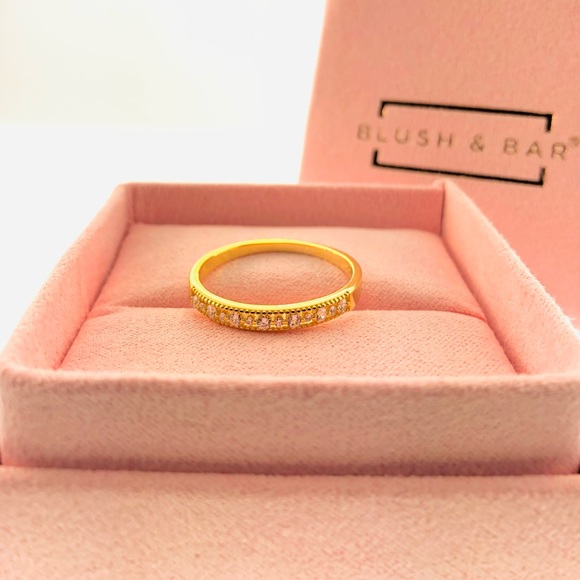 Blush & Bar Jewelry - Women’s Blush & Bar Gold Joyce Layered Stacker Ring